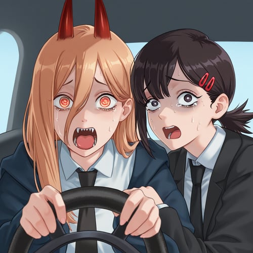 Pov Crashing Car - Power crashes Kobeni's car (Meme) by miniphak on Tensor.Art