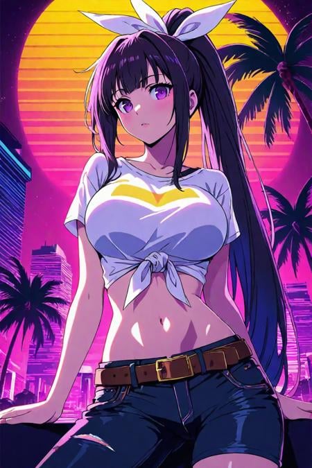 Vaporwave anime style illustriousXL by zura_janai by user_680967095118289292 on Tensor.Art