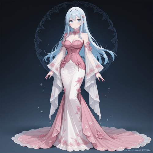 PinkFlowerDress by reprinter on Tensor.Art