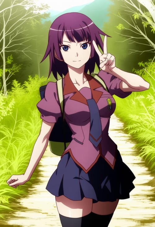 Hitagi Senjougahara (戦場ヶ原 ひたぎ) - Monogatari Series by Hot Anime Girls on Tensor.Art