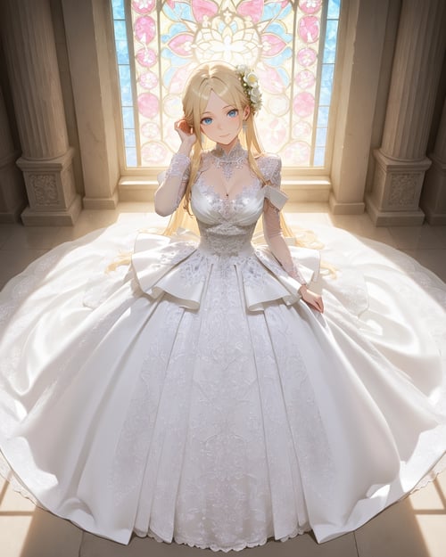 Wedding dress: The Silver Queen by miaomiao on Tensor.Art