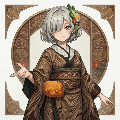 衣装LoRA コロッケ蕎麦衣装 PixAI版LoRA by スライムナイト on Tensor.Art