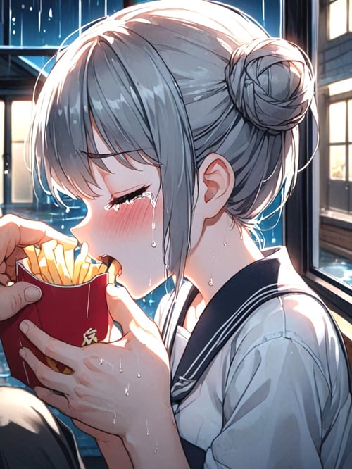 girl hate soggy fries by 鬼畫符 on Tensor.Art