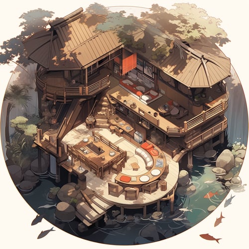 古风微观建筑 by 秃头哈基米 on Tensor.Art