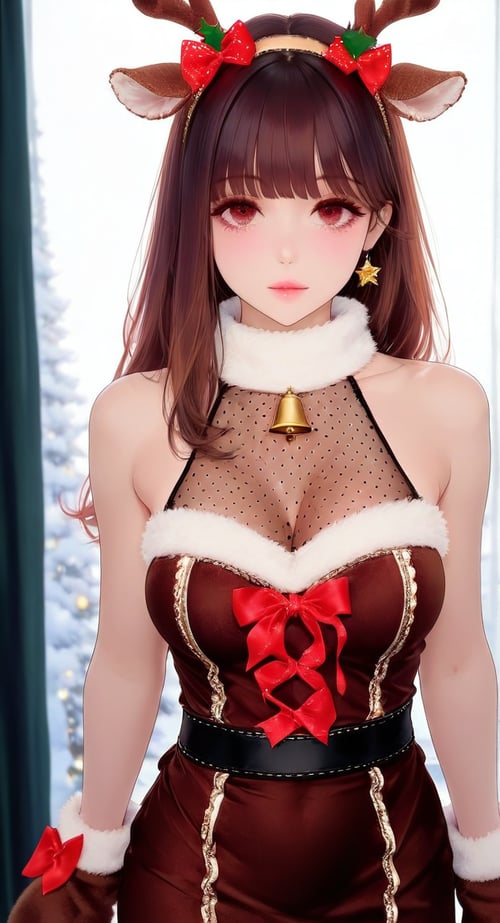 Christmas Reindeer Temptation Dress [clothing] by Min on Tensor.Art