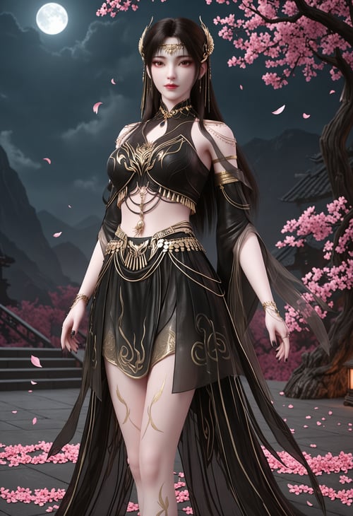 火灵儿 黑色服装-国漫-Illustrious光辉 by 云落 on Tensor.Art