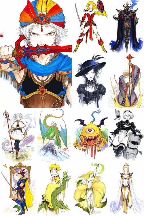 [Anima] Yoshitaka Amano/天野喜孝，最终幻想/FINAL FANTASY by flyx3 on Tensor.Art