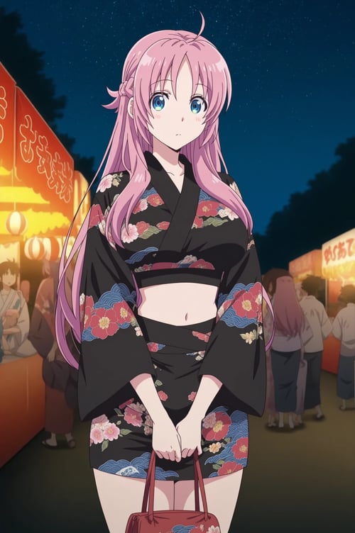 Shadow Blossom Kimono Set by Katori Konoe on Tensor.Art