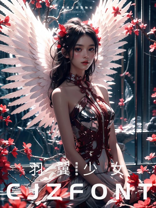 羽翼少女,浪漫与高贵气质的少女 by 毒法师 on Tensor.Art