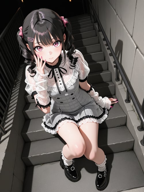 Lace frills short dress 2 by luxiaoai on Tensor.Art