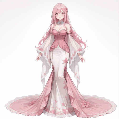PinkFlowerDress by reprinter on Tensor.Art