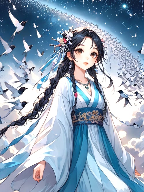 girl like magpie bridge by 鬼畫符 on Tensor.Art