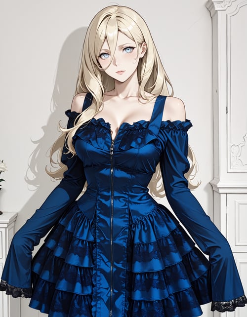 Zipper Lace Jsk Dress [clothing] by Min on Tensor.Art