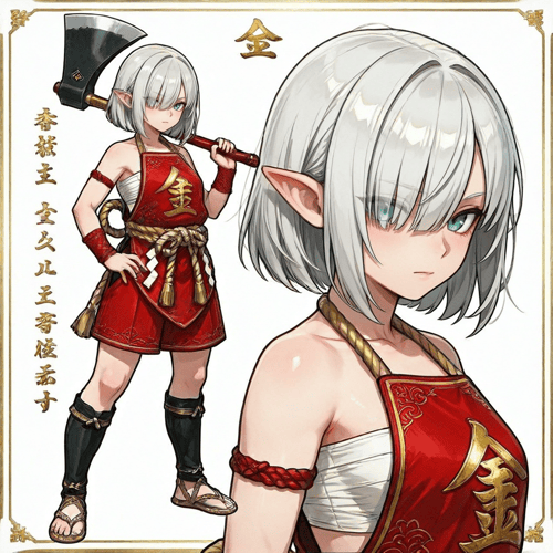 衣装LoRA 金太郎風衣装 PixAI版_LoRA by スライムナイト on Tensor.Art