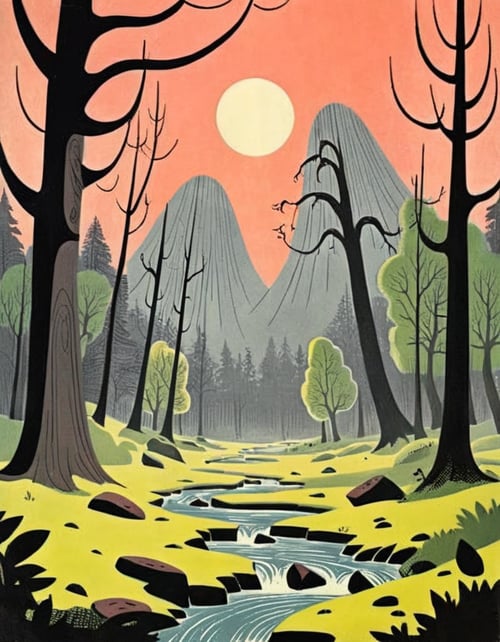 Mid-Century Cartoon Style by inknoir on Tensor.Art