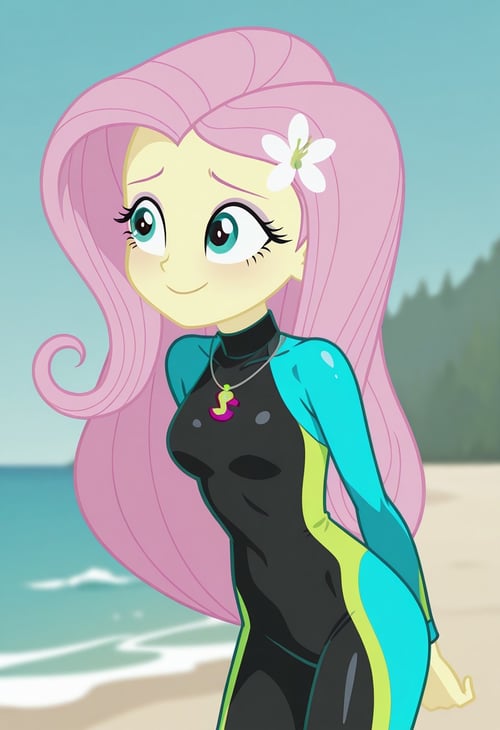 Fluttershy swimsuit | Equestria girls | illustriou by tupirish on Tensor.Art