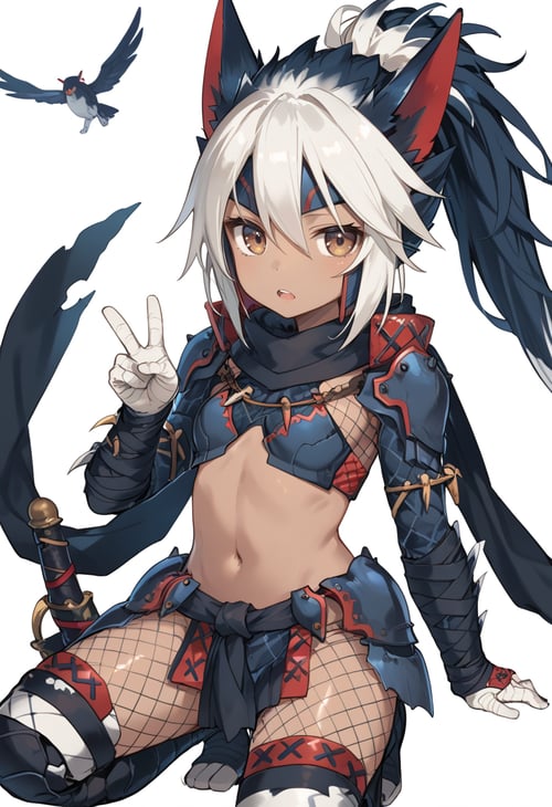 Monster Hunter-Silverwind Nargacuga Armor(ナルガ装備) by miaomiao on Tensor.Art