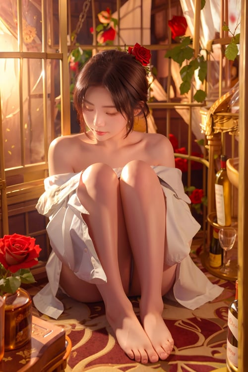 美女_笼中雀 by milk on Tensor.Art