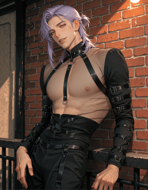 【COSTUME】See-Through Shirt with Harness by reprinter on Tensor.Art