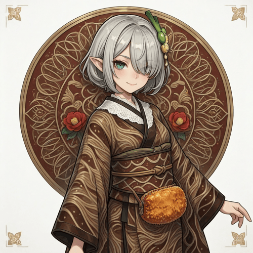 衣装LoRA コロッケ蕎麦衣装 PixAI版LoRA by スライムナイト on Tensor.Art