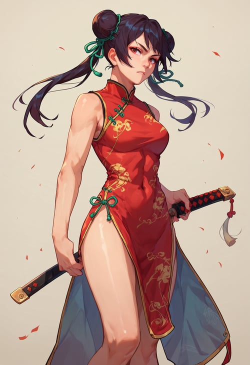 (PonyXL pose) Battoujutsu (ready to draw sword pose) | 居合 · 抜刀 by Akiseki on Tensor.Art