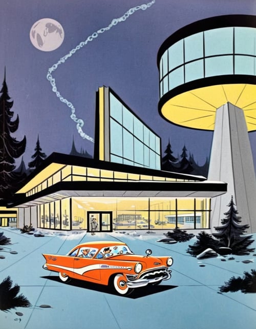 Mid-Century Cartoon Style by inknoir on Tensor.Art