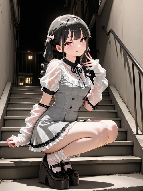 Lace frills short dress 2 by luxiaoai on Tensor.Art