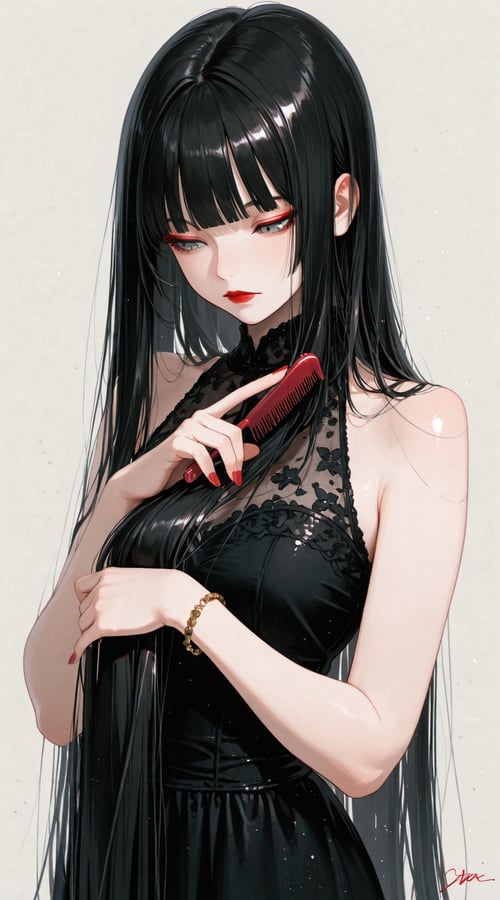 Brushing/Combing Own Hair by user_834856151291006371 on Tensor.Art