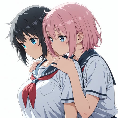 Two people sitting close together - poses by Min on Tensor.Art