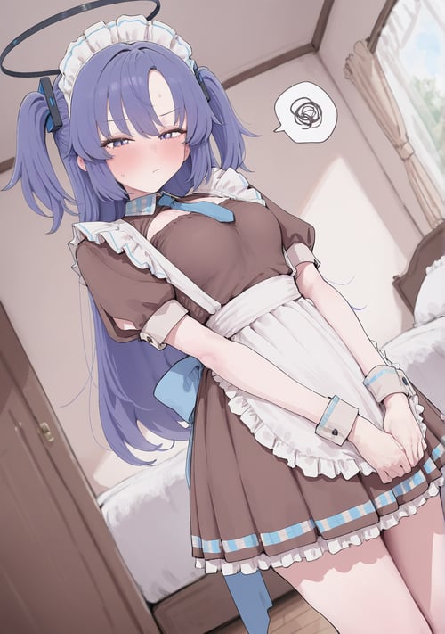 hayase yuuka - maid (早瀬ユウカ メイド) - blue archive(ブルー by poron on Tensor.Art