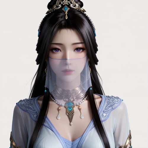 DJ_紫灵-新建模-白衣-凡人修仙传 by DJ大江东去 on Tensor.Art