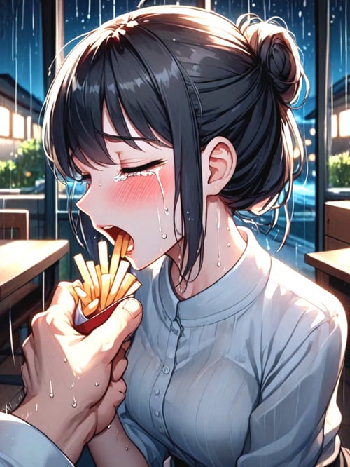 girl hate soggy fries by 鬼畫符 on Tensor.Art