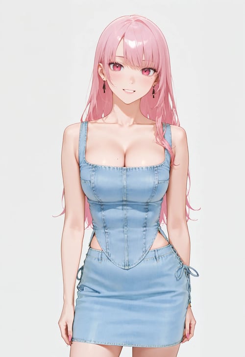 Denim Skirt & Top by reprinter on Tensor.Art