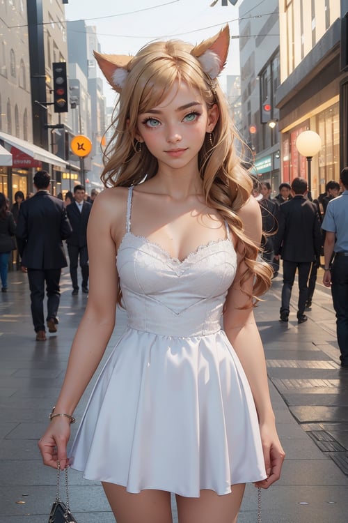 Lace Trim Dress | By - 7ELIX by 7ELIX on Tensor.Art