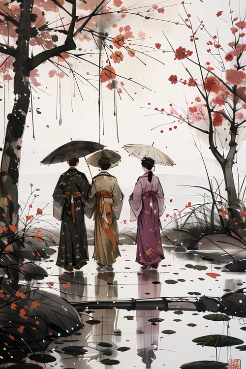 当水墨遇上水彩 by tensorxy on Tensor.Art