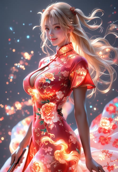 Glowing Cheongsam(China Dress) by miaomiao on Tensor.Art