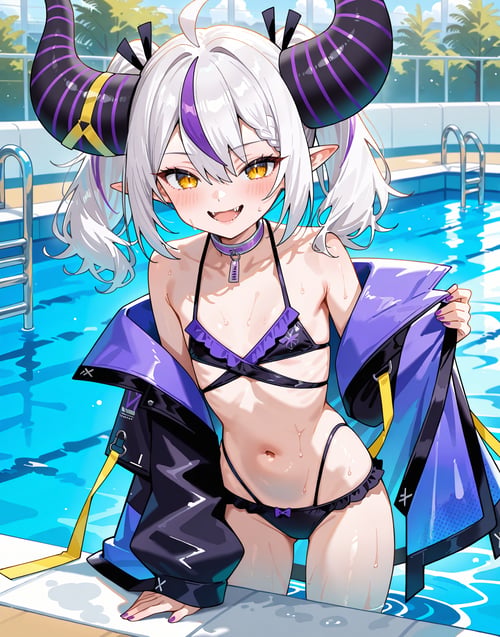 La+ Darknesss Holonatsu Paradise Illustrious XL by benkyoudekinai on Tensor.Art