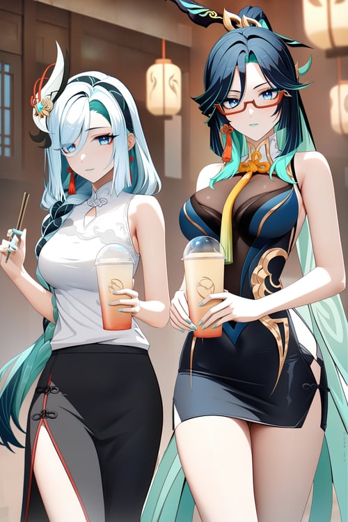 (A3|Pony|Kohaku)SDXL_Lora-仙人师徒仨(全服装):闲云&申鹤&甘雨-原神 by Tangerboom on Tensor.Art