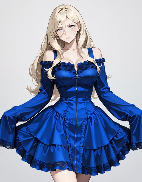 Zipper Lace Jsk Dress [clothing] by Min on Tensor.Art