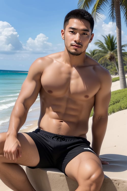 络腮胡熟男脸模_maleface_男性肌肉帅哥 by 你的虚拟男朋友 on Tensor.Art