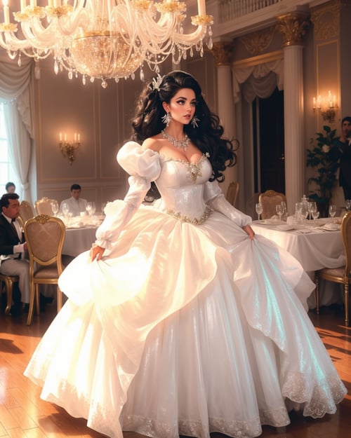 Sarah's Lamé Iridescent Ballgown | Labyrinth(1986) by miaomiao on Tensor.Art