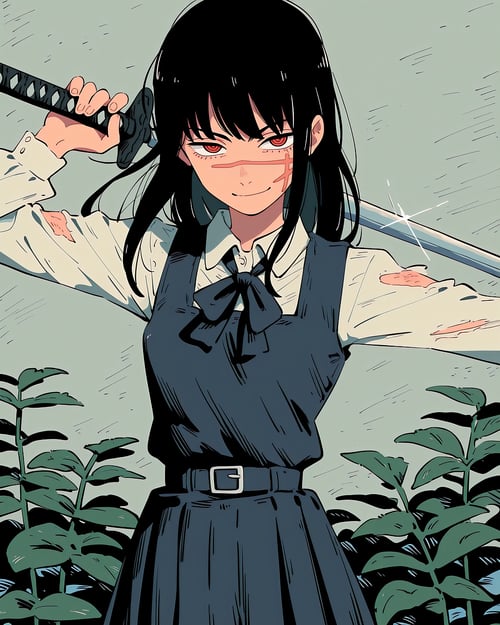 Asa Mitaka / Yoru / Denji | Anima | Chainsaw Man by Min on Tensor.Art