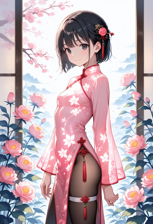 Glowing Cheongsam(China Dress) by miaomiao on Tensor.Art