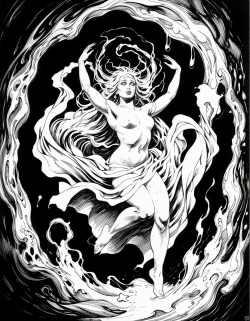 FRAZETTA Ink Style by inknoir on Tensor.Art