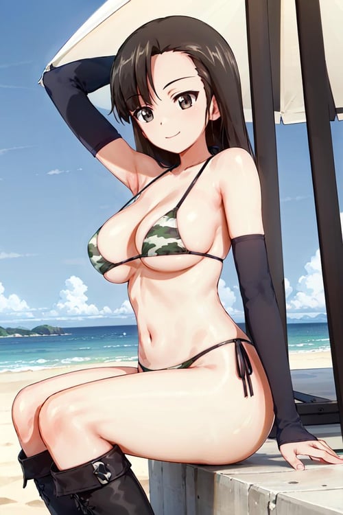 Girls und Panzer Nishi Kinuyo by ishiwatafox117 on Tensor.Art