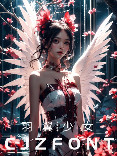 羽翼少女,浪漫与高贵气质的少女 by 毒法师 on Tensor.Art