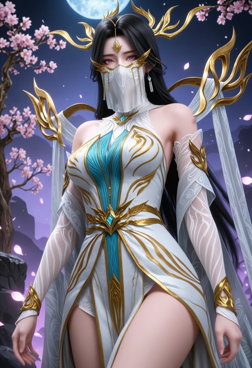 清衍静 可卸面纱 但面部无原片素材-国漫-Illustrious光辉 by 云落 on Tensor.Art