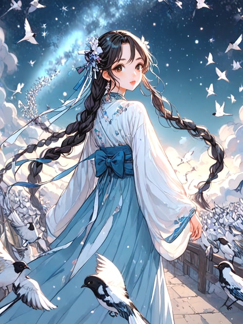 girl like magpie bridge by 鬼畫符 on Tensor.Art