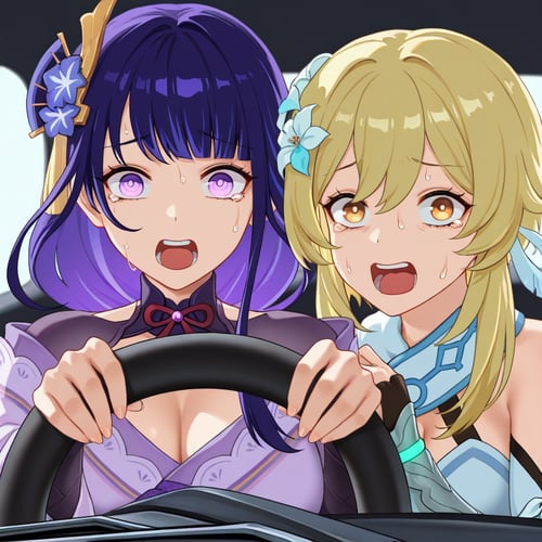 Pov Crashing Car - Power crashes Kobeni's car (Meme) by miniphak on Tensor.Art