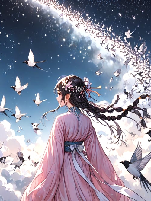 girl like magpie bridge by 鬼畫符 on Tensor.Art